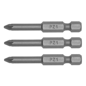 Teng Bit PZ1 50mm Long 1/4" Hex Drive 3pcs