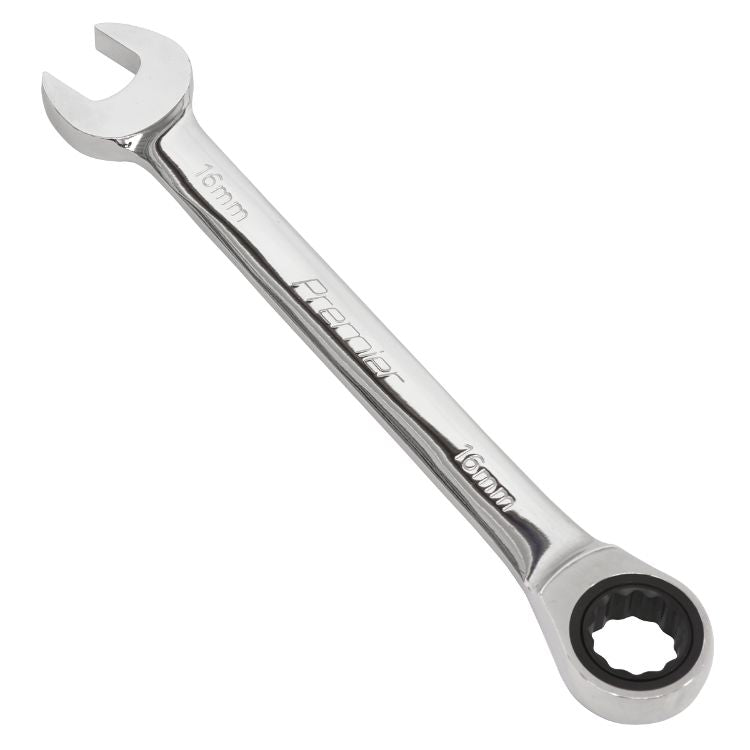 Sealey Ratchet Combination Spanner 16mm (Premier)