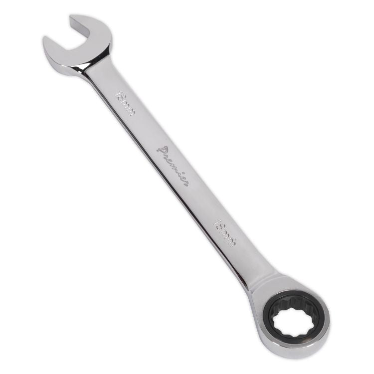 Sealey Ratchet Combination Spanner 18mm (Premier)