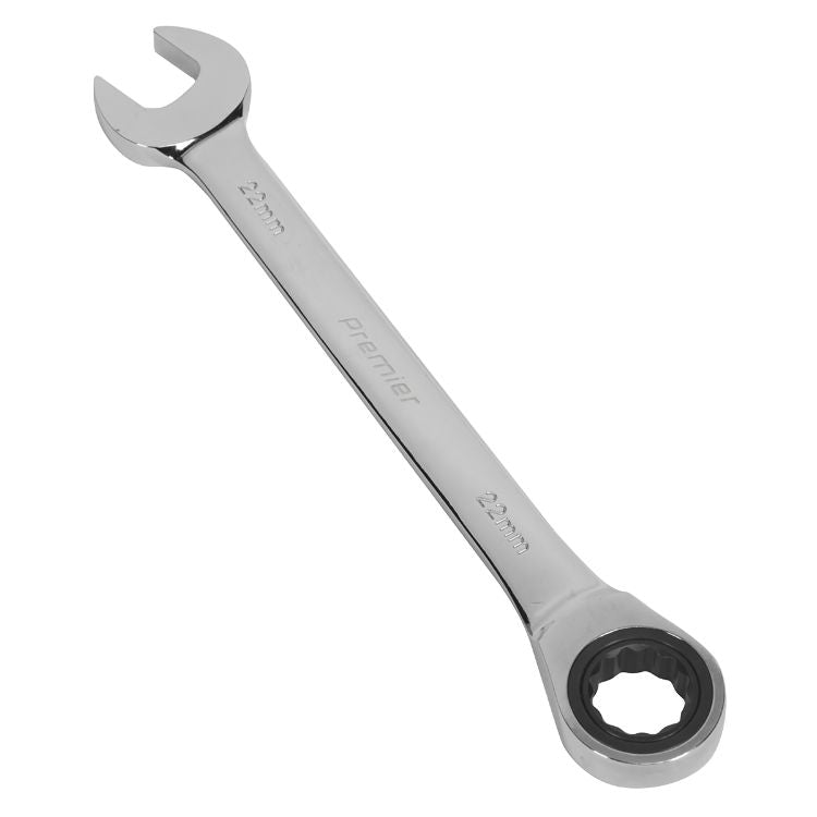 Sealey Ratchet Combination Spanner 22mm (Premier)