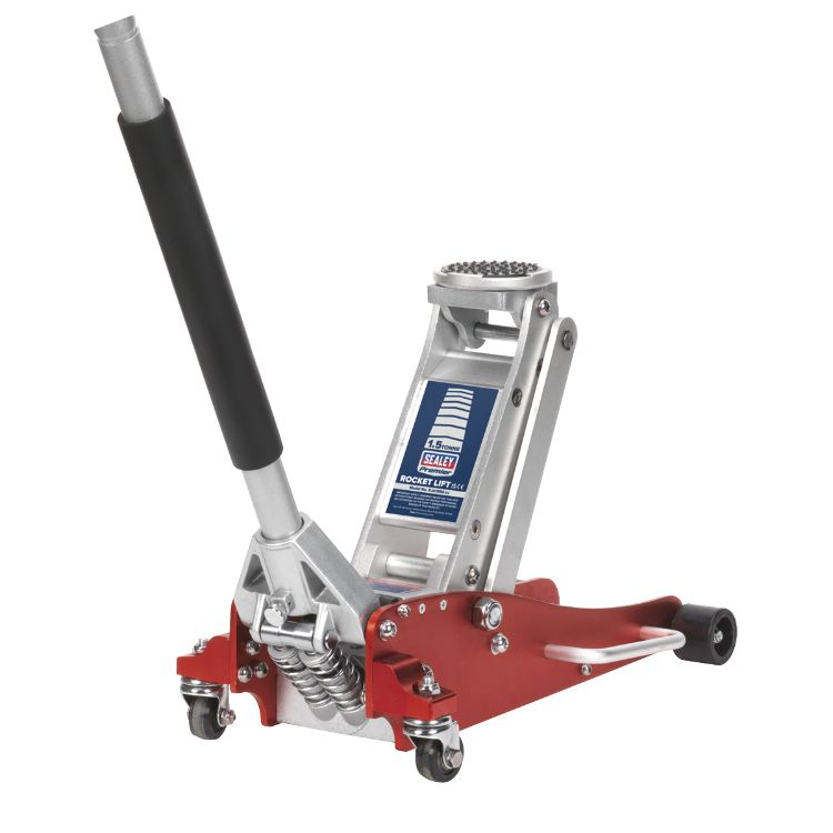 Sealey Trolley Jack 1.5 Tonne Low Profile Aluminium Rocket Lift