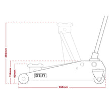 Load image into Gallery viewer, Sealey Trolley Jack 1.5 Tonne Aluminium/Steel Rocket Lift
