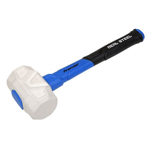 Sealey White Rubber Non-marking Mallet 16oz Fibreglass Shaft (Premier)