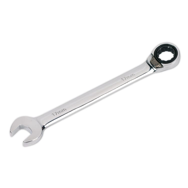 Sealey Reversible Ratchet Combination Spanner 17mm (Premier)