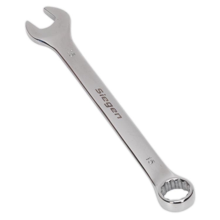 Sealey Combination Spanner 15mm (Siegen) - Hardened/Tempered