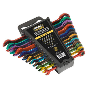 Sealey Ratchet Combination Spanner Set 12pc Metric Multi-Coloured (Siegen)