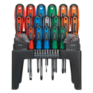 Sealey Screwdriver, Hex Key & Bit Set 44pc (Siegen)