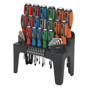 Sealey Hammer-Thru Screwdriver, Hex Key & Bit Set 44pc (Siegen)