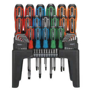 Sealey Hammer-Thru Screwdriver, Hex Key & Bit Set 44pc (Siegen)