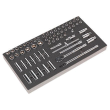 Load image into Gallery viewer, Sealey Tool Tray, Socket Set 62pc 3/8&quot; Sq Drive Metric (Siegen)
