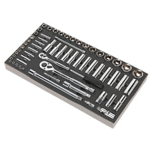 Load image into Gallery viewer, Sealey Tool Tray, Socket Set 62pc 1/4&quot; &amp; 1/2&quot; Sq Drive Metric (Siegen)
