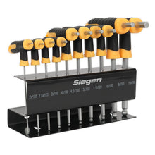 Load image into Gallery viewer, Sealey Ball-End Hex Key Set 10pc T-Handle Metric (Siegen)
