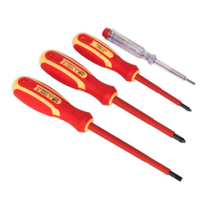 Sealey Electrician's Screwdriver Set 4pc VDE Approved (Siegen)