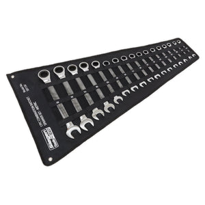 Sealey Combination Ratchet Spanner Set 17pc Metric (Siegen)