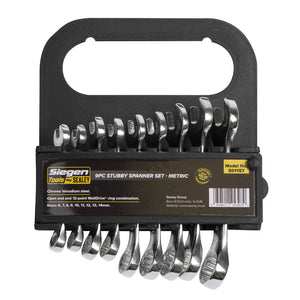 Sealey Stubby Combination Spanner Set 9pc - Metric (Siegen)