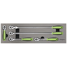 Load image into Gallery viewer, Sealey Ratchet Wrench Set 3/8&quot; Sq Drive 5pc Flip Reverse (Siegen)
