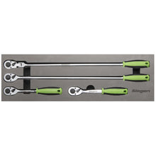 Load image into Gallery viewer, Sealey Ratchet Wrench Set 1/2&quot; Sq Drive 4pc Flip Reverse (Siegen)
