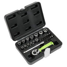 Load image into Gallery viewer, Sealey Socket Set 25pc 1/4&quot; Sq Drive - Metric (Siegen)
