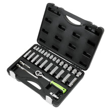 Load image into Gallery viewer, Sealey Socket Set 28pc 3/8&quot; Sq Drive 6pt WallDrive Metric (Siegen)
