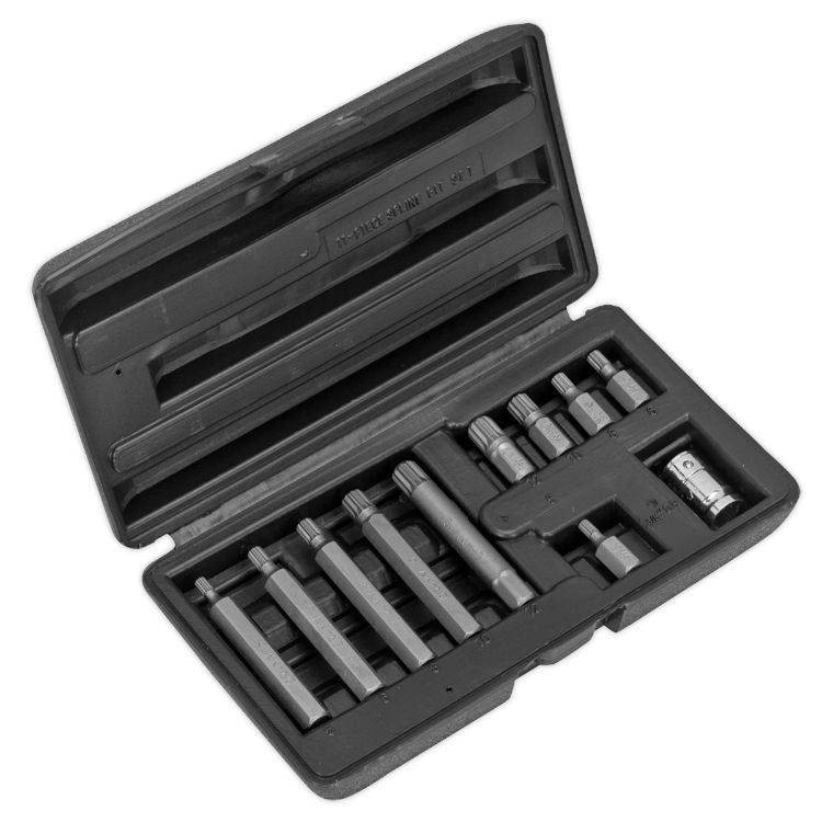 Sealey Spline Bit & Holder Set 11pc - 3/8