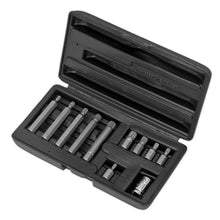 Load image into Gallery viewer, Sealey Spline Bit &amp; Holder Set 11pc - 3/8&quot; Sq Drive (Siegen)
