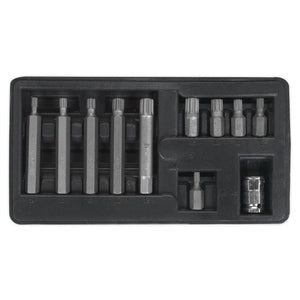 Sealey Spline Bit & Holder Set 11pc - 3/8" Sq Drive (Siegen)