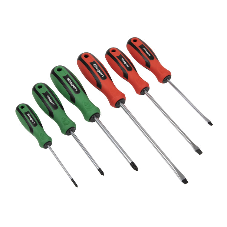 Sealey Soft Grip Screwdriver Set 6pc (Siegen)