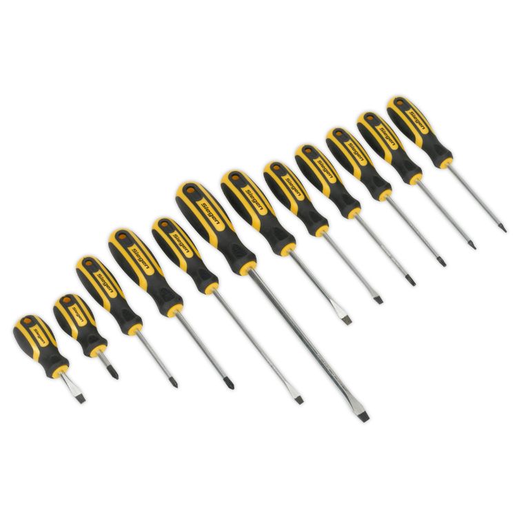 Sealey Soft Grip Screwdriver Set 12pc (Siegen)