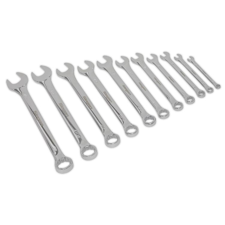 Sealey Combination Spanner Set 11pc - Imperial (Siegen)