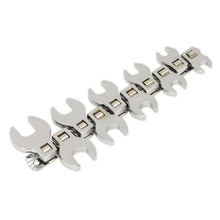 Load image into Gallery viewer, Sealey Crow&#39;s Foot Open-End Spanner Set 10pc 3/8&quot; Sq Drive - Metric (Siegen)
