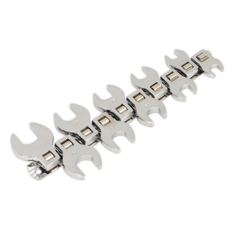 Sealey Crow's Foot Open-End Spanner Set 10pc 3/8