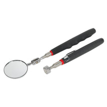 Load image into Gallery viewer, Sealey Telescopic Magnetic Pick-Up Tool &amp; Inspection Mirror Set 2pc (Siegen)
