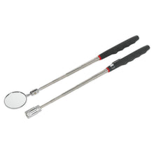 Load image into Gallery viewer, Sealey Telescopic Magnetic LED Pick-Up Tool &amp; Inspection Mirror Set 2pc (Siegen)
