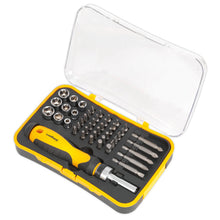 Load image into Gallery viewer, Sealey Socket &amp; Bit Set 45pc Ratchet Screwdriver (Siegen)
