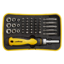 Load image into Gallery viewer, Sealey Socket &amp; Bit Set 45pc Ratchet Screwdriver (Siegen)
