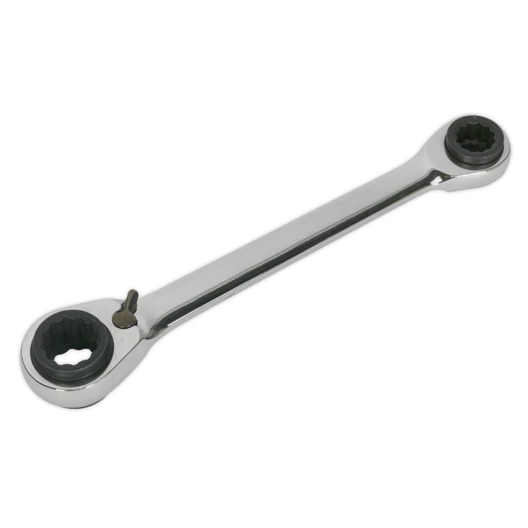 Sealey Ratchet Ring Spanner 4-in-1 Reversible Metric (Siegen)