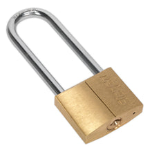 Load image into Gallery viewer, Sealey Brass Body Padlock 40mm - Brass Cylinder, Long Shackle
