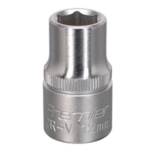 Sealey WallDrive Socket 12mm 1/2" Sq Drive - (Premier) - 6pt