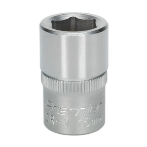 Sealey WallDrive Socket 15mm 1/2" Sq Drive - (Premier) - 6pt