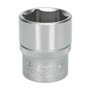 Sealey WallDrive Socket 24mm 1/2" Sq Drive - (Premier) - 6pt