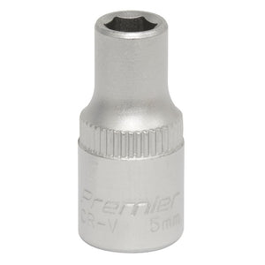 Sealey WallDrive Socket 5mm 1/4" Sq Drive - (Premier) - 6pt