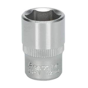 Sealey WallDrive Socket 12mm 1/4" Sq Drive - (Premier) - 6pt