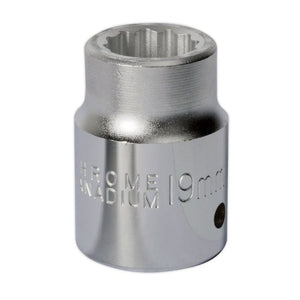 Sealey WallDrive Socket 19mm 3/4" Sq Drive - (Premier) - 6pt