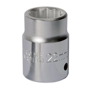 Sealey WallDrive Socket 22mm 3/4" Sq Drive - (Premier) - 6pt