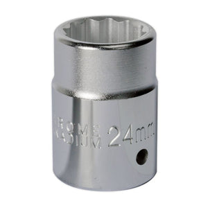 Sealey WallDrive Socket 24mm 3/4" Sq Drive - (Premier) - 6pt