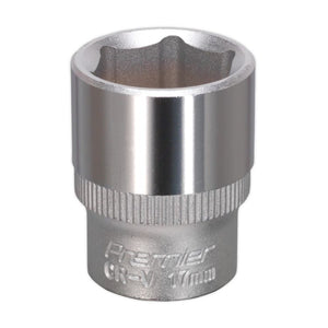 Sealey WallDrive Socket 17mm 3/8" Sq Drive - (Premier) - 6pt