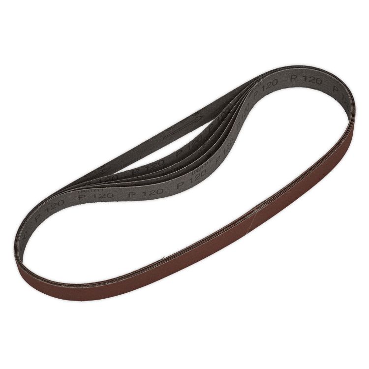 Sealey Sanding Belt 25 x 762mm 120Grit - Pack of 5