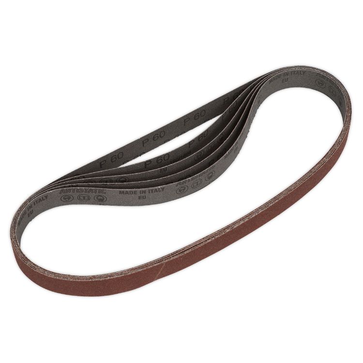 Sealey Sanding Belt 25 x 762mm 60Grit - Pack of 5