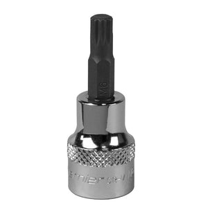 Sealey Spline Socket Bit M6 3/8" Sq Drive (Premier)