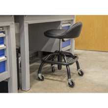 Load image into Gallery viewer, Sealey Creeper Stool Pneumatic, Adjustable Height Swivel Seat &amp; Back Rest (510-650mm)
